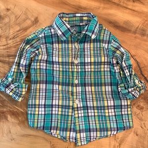 Boys, Plaid button down shirt